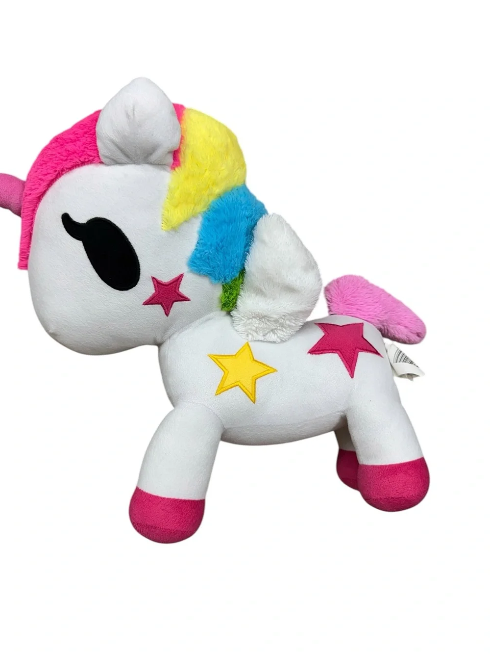 Tokidoki Stellina Unicorno Plush Rainbow Mane Unicorn Toy - White and Pink
